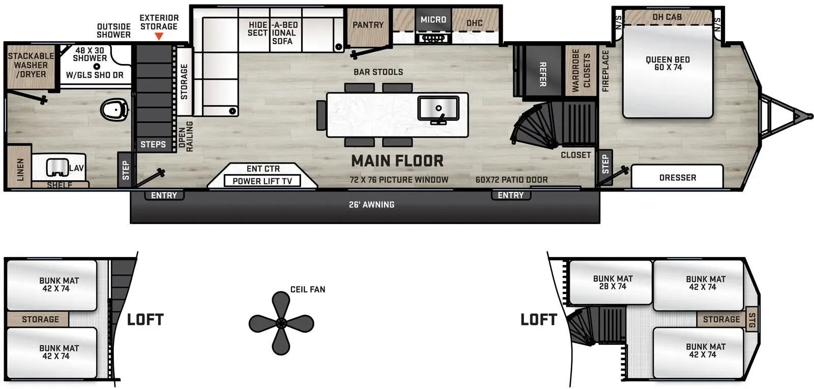 2025 Coachmen Catalina Destination 42CONDO - Floor plan