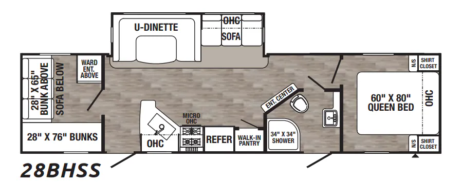 Palomino Puma 28BHSS floor plan
