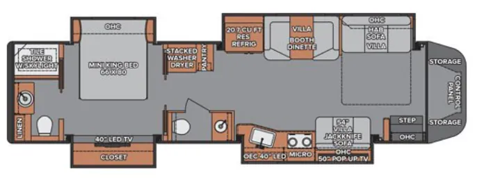 Renegade RV Ikon 34RF floor plan