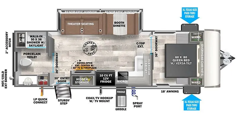 2026 Forest River Salem Hemisphere Hyper-Lyte 25RBHL - Floor plan