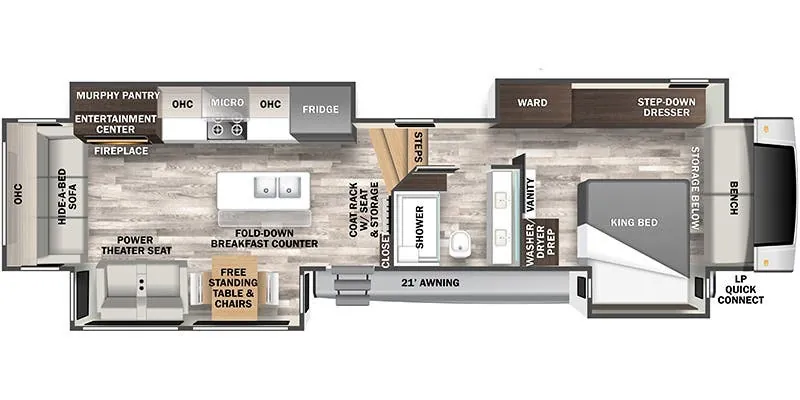 2024 Forest River Cedar Creek 380RL — floor plan