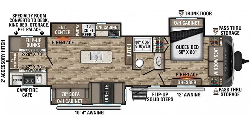 2021 Venture RV SportTrek Touring Edition STT343VIB floor plan