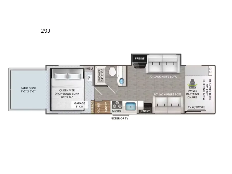 2026 Thor Motor Coach Outlaw 29J floor plan
