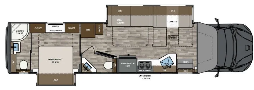Renegade RV Verona 40VRB floor plan