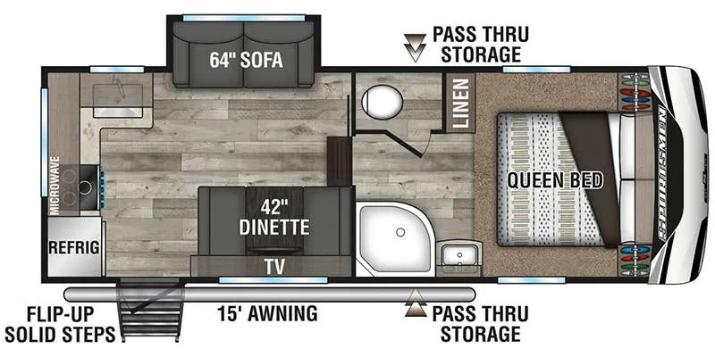 2018 K-z Sportsmen 231RK floor plan