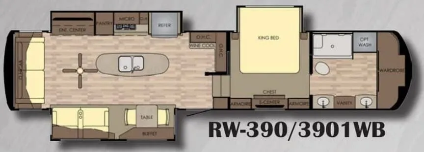 CrossRoads Redwood 3901WB floor plan