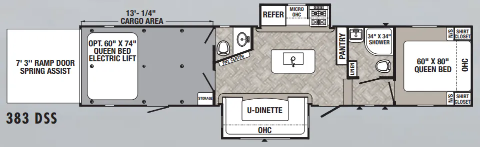 Palomino Puma 383DSS floor plan