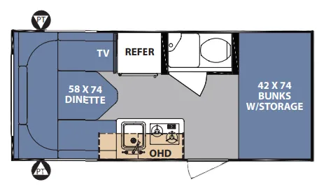 Forest River R-Pod RP-172 floor plan