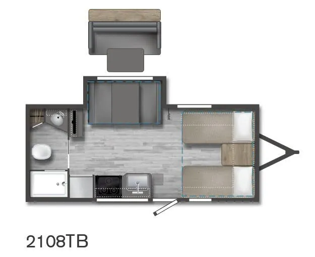 Winnebago Micro Minnie 2108TB floor plan