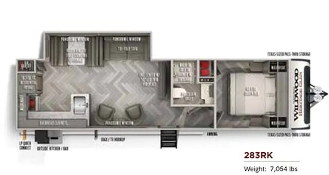 Forest River Wildwood Heritage Glen 283RK floor plan