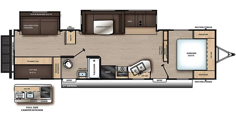 2022 Coachmen Catalina Legacy Edition 323BHDSCK - Floor plan