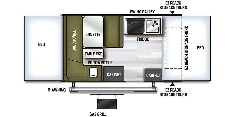 2020 Forest River Rockwood Extreme Sports Package ESPÂ 1910 floor plan