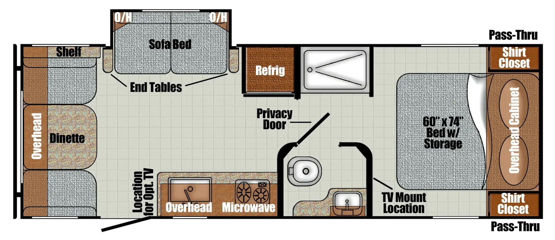 Gulf Stream Yellowstone Vintage 23RSS floor plan