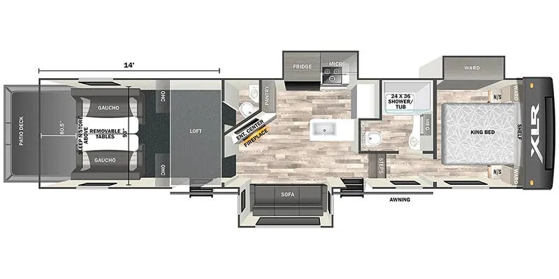 Forest River XLR Nitro 36G15 floor plan