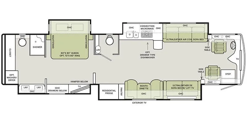 2023 Tiffin Phaeton 40 IH - Floor plan