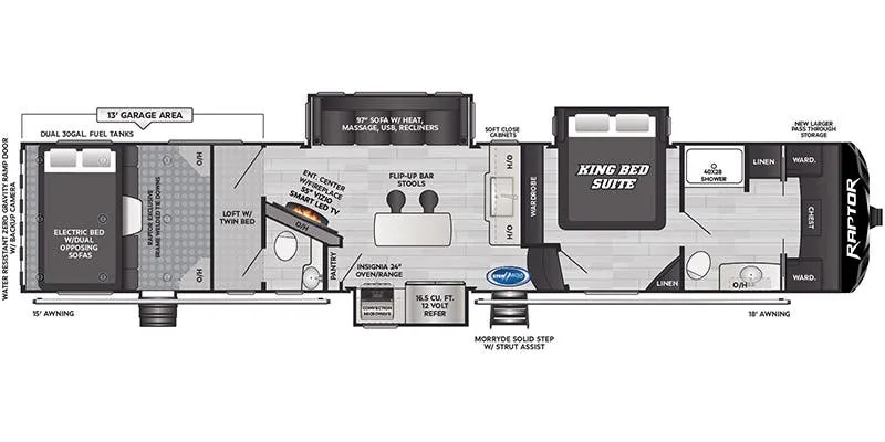 Keystone Raptor 420 floor plan