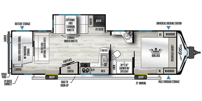 East to West Alta 2900KBH floor plan