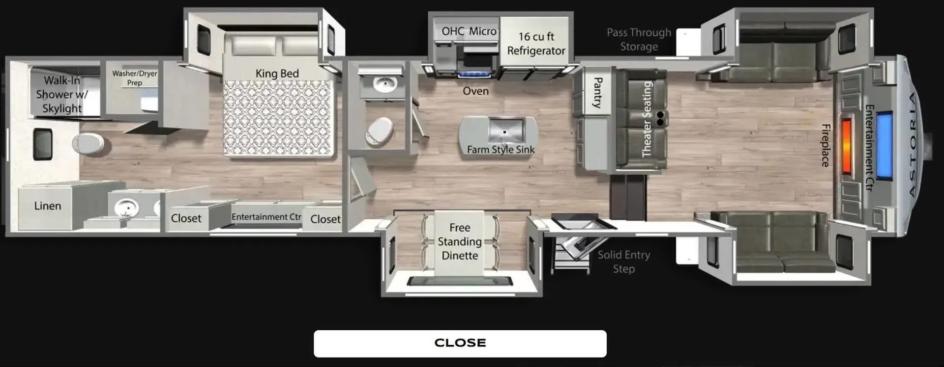 Dutchmen Astoria 3803FLP floor plan