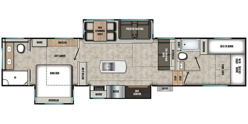 2027 Shasta RVs Phoenix 370BAF - Floor plan