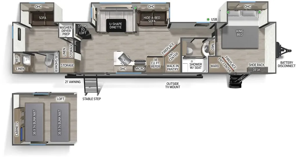 2026 Forest River Cherokee Timberwolf 39DC floor plan