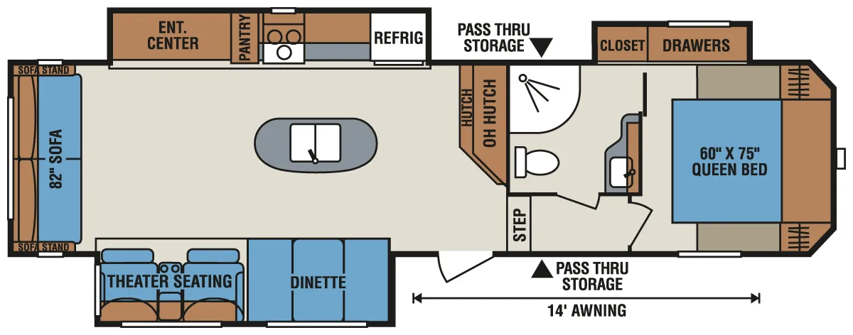 K-Z Sportsmen S335IK floor plan