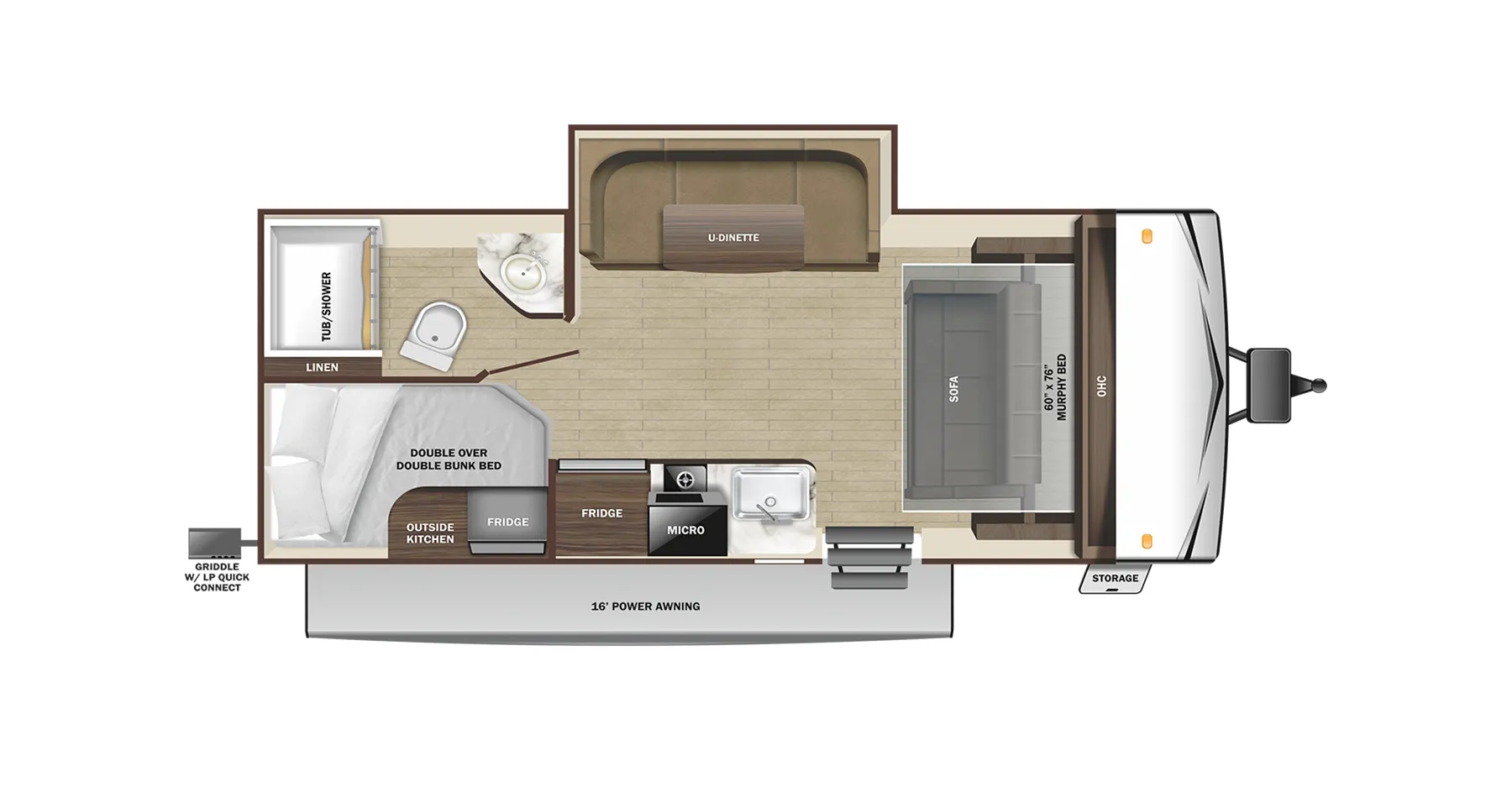 Highland Ridge Open Range Conventional 188BHS floor plan