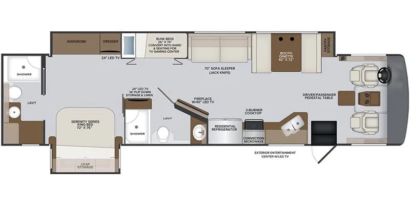 Holiday Rambler Vacationer 36F floor plan