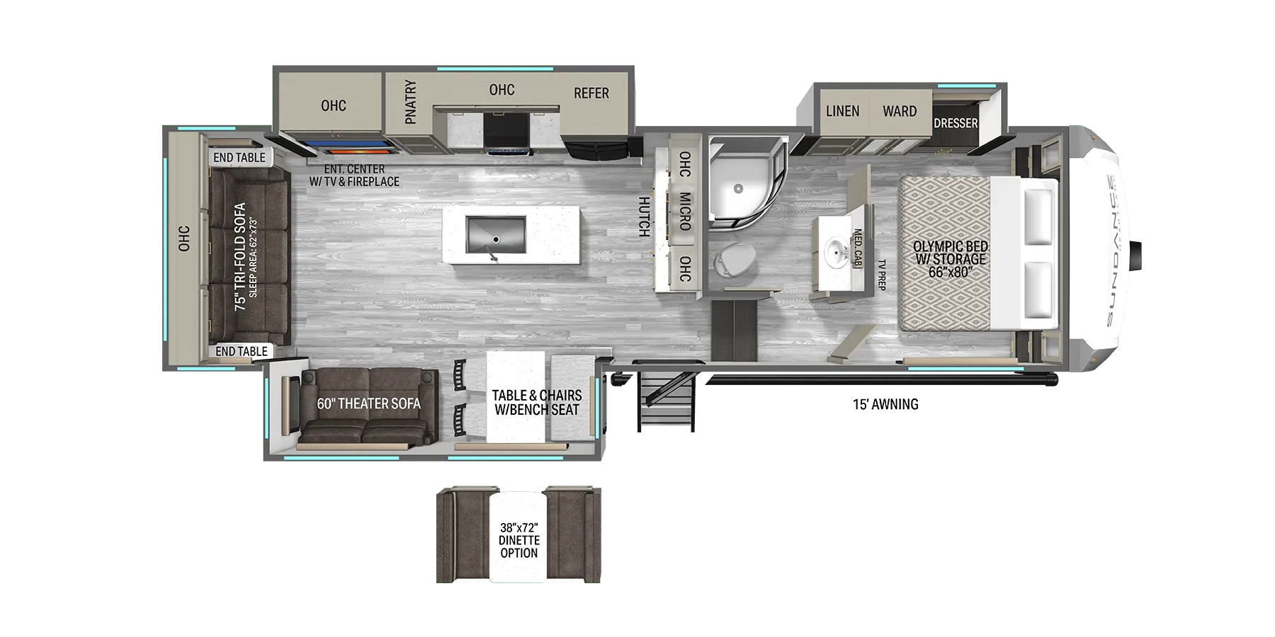 2026 Heartland Sundance 29RLCS - Floor plan