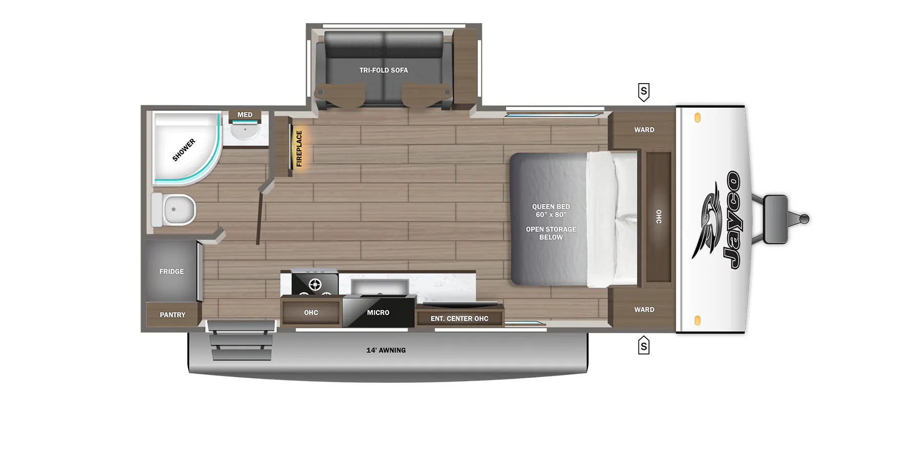 Jayco Jay Feather 18RBF floor plan