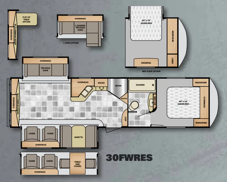Winnebago Voyage 30FWRES floor plan