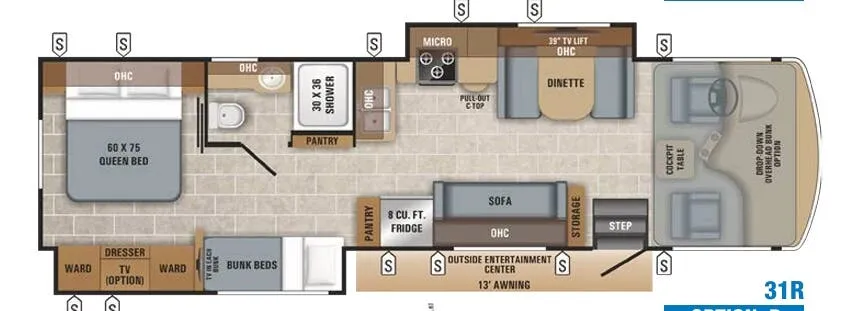 Jayco Alante 31R floor plan