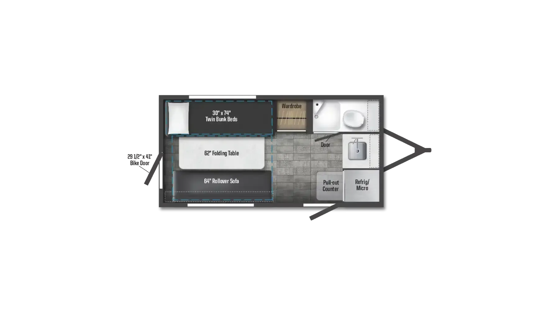Winnebago HIKE 100 H1316TB floor plan