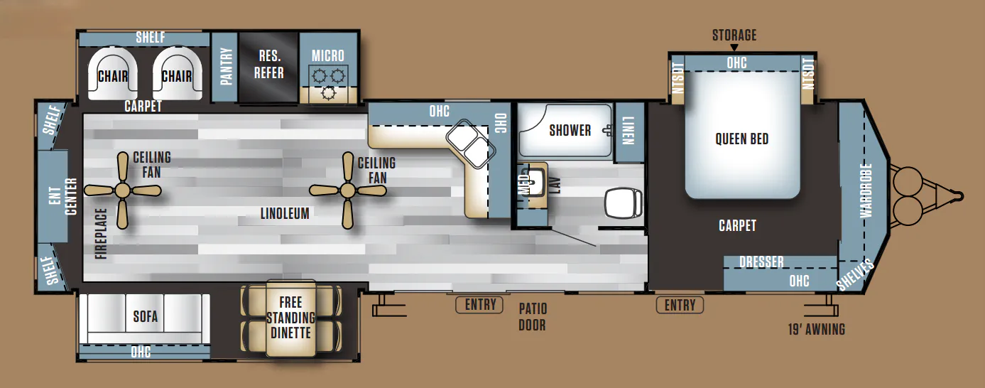Forest River Salem Villa Estate 407REDS floor plan