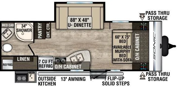 Venture RV Sonic SN220VRB floor plan