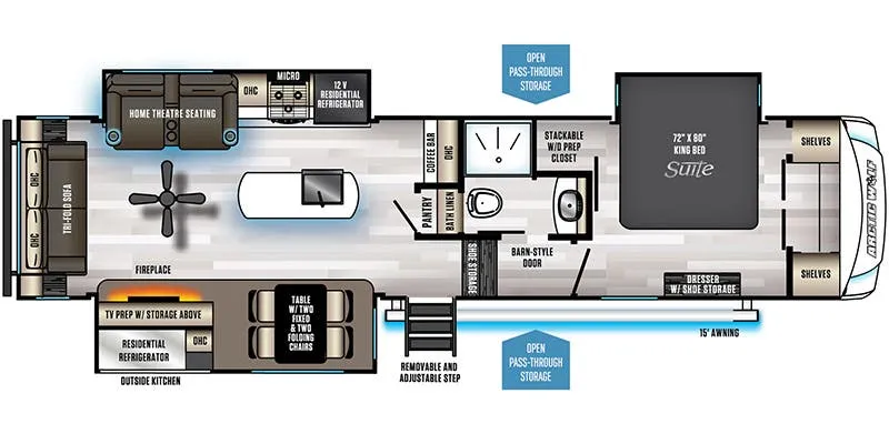 Forest River Cherokee Arctic Wolf 3550 SUITE floor plan