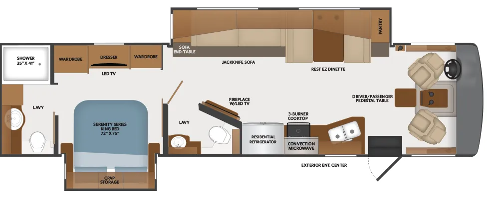 Fleetwood Bounder 35K floor plan
