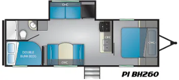 Heartland Pioneer BH 260 floor plan