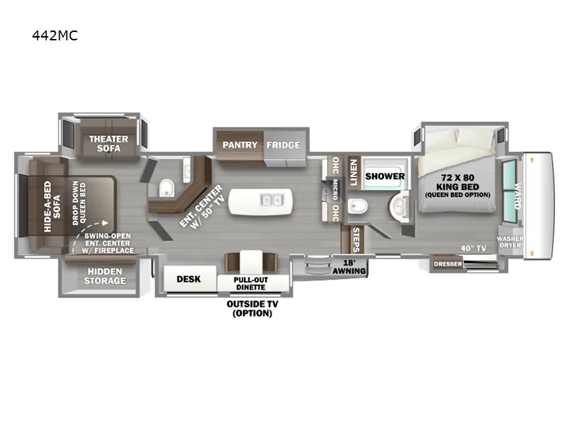 2026 Forest River Riverstone 442MC floor plan