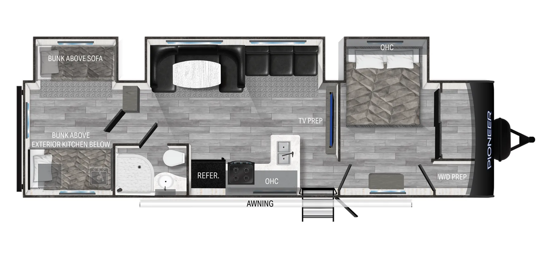 Heartland Pioneer BH330 floor plan