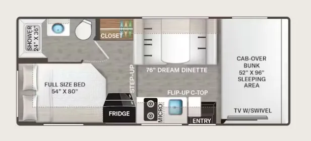 Thor Motor Coach Coleman 21EZ floor plan