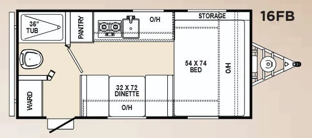 Forest River Viking 16FB floor plan
