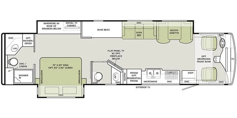 2021 Tiffin Open Road Allegro 36 UA - Floor plan