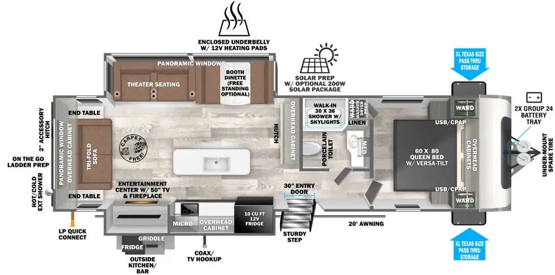 Forest River Salem Hemisphere 273RL floor plan