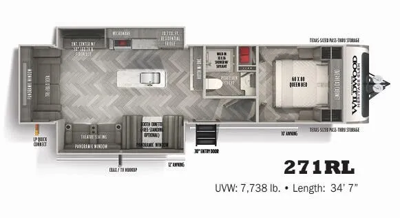 Forest River Wildwood Heritage Glen 271RL floor plan