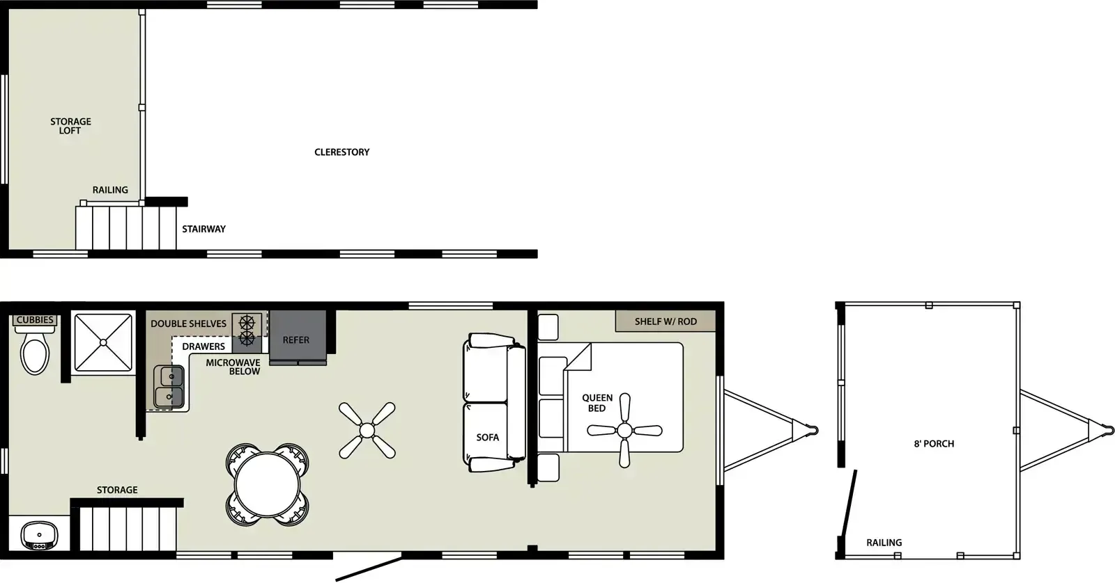 Forest River America's Park Cabins APC-PC-33SHPL floor plan