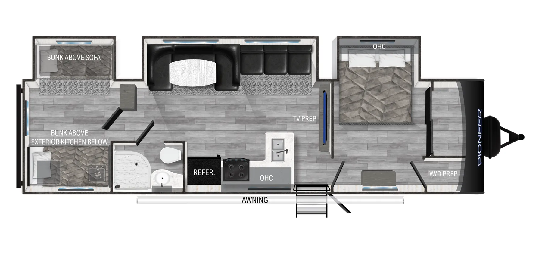 Heartland Pioneer BH330 floor plan