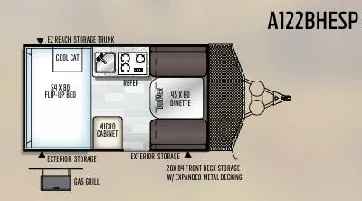 Forest River Rockwood Extreme Sports Package A122BHESP floor plan