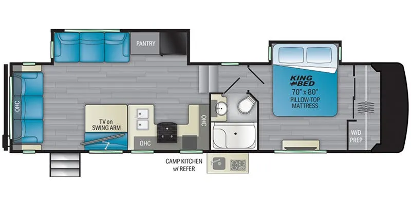 Heartland Milestone 317RL floor plan
