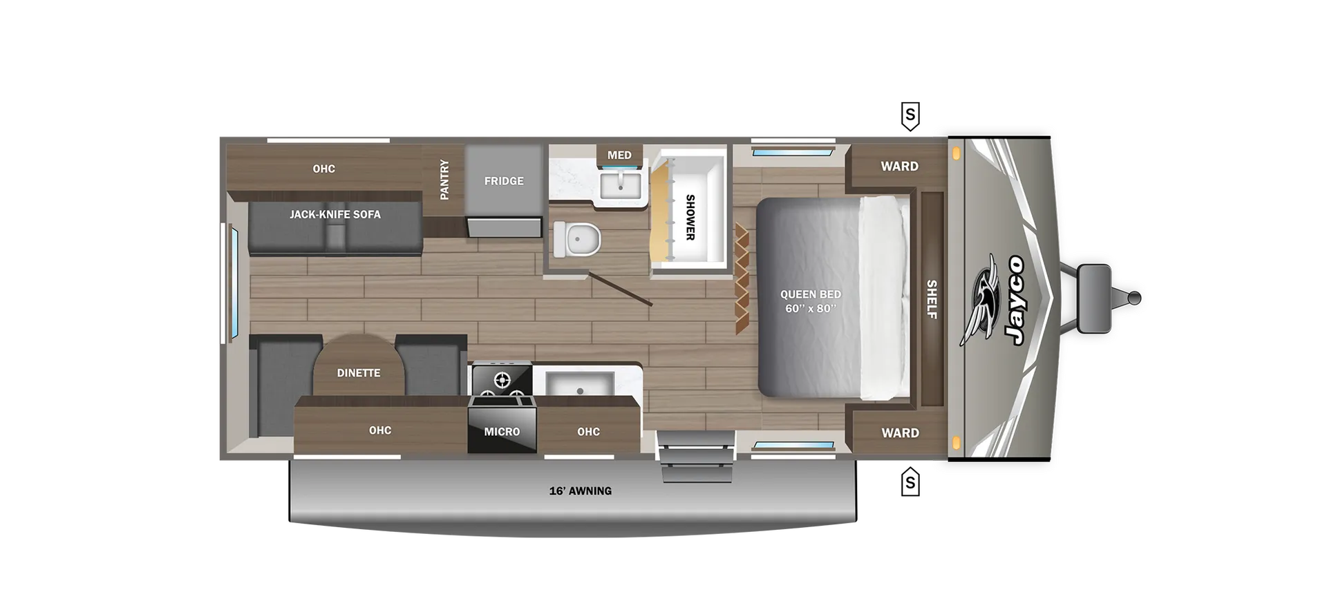 2027 Jayco Jay Flight SLX 210QB - Floor plan