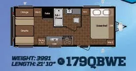 Keystone Springdale 179QBWE floor plan